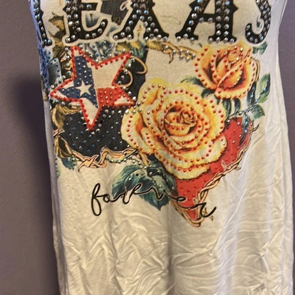 White Rhinestone Texas Tank - Picture 3 of 5